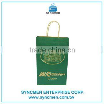 2016 Low Cost Recycled Custom Printed White Kraft Paper Gift Bags photo-4