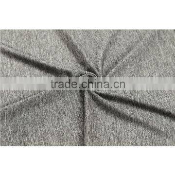 Feel smooth dark grey yarn dyed 100 polyester jersey knit fabric