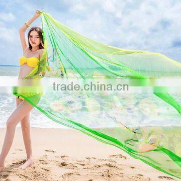 Sexy Women Lady Chiffon Scarves Bikini Swimwear Sun Dress Beach Scarf Veil Wrap