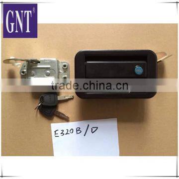 low price E320/E320B Cab door lock assy for excavator parts