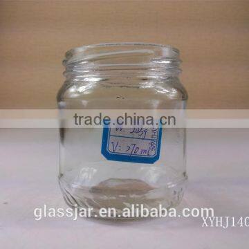 Clear honey glass jar jam glass jar