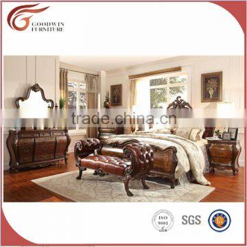 WA155 Luxury French fancy antique design Bedroom Furniture sets for hotel