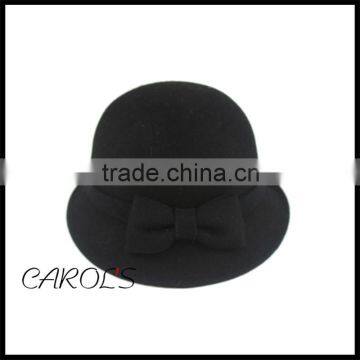 wool felt beanie wholesale hats with black net veil design