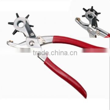 Leather Revolving Hole Punch Tool Heavy Duty Pliers Watch Band Belt Holes Punch