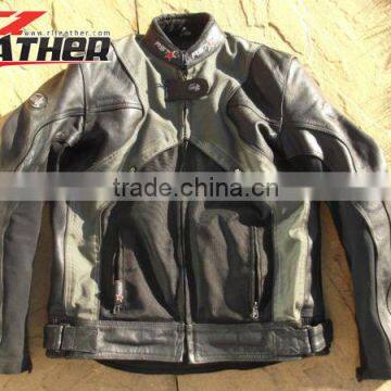 Motor bike Leather Racing Jacket For Men