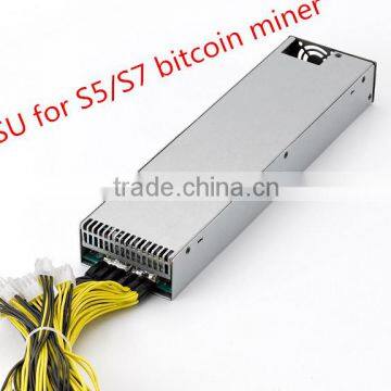 PSU Power Supply For Bitmain Antminer S7 Bitcoin Miner Newest Batch APW3-12-1600 power supply,1600watts power supply