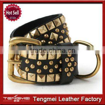 Leather studded dog collars,make leather dog collar