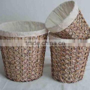 Brown color crazy weaving basket ,NEW design laudry basket