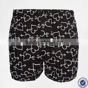 wholesale mens boxer shorts fashion man beach woven heart print boxer shorts