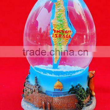 israel MAP polyresin snow globe