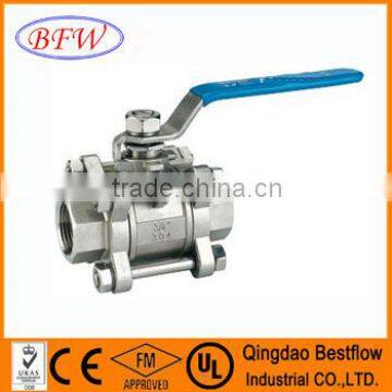 3pc ball valve threaded 1000psi