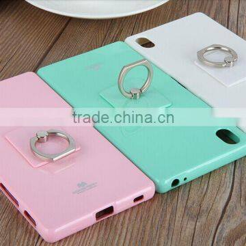 For sony xperia m4 aqua cell phones back cover cases, 9 color mix pearl jelly tpu ring case