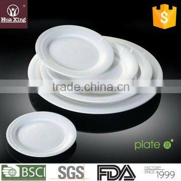 H7361 chaozhou factory round flat and white ceramic dinner plates