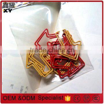 Good quality Promtional gifts customer logo colorful arrow shape paper clips