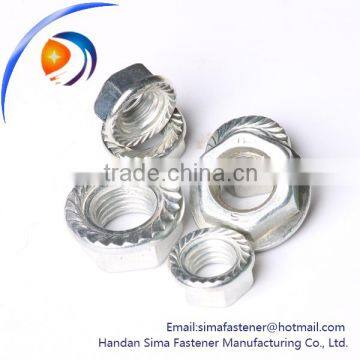 Hex flange serrated knurled rivet nut