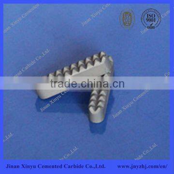 Hardmetal Gripper Inserts Brazed in Chuck Jaws Used in Diamond Drilling