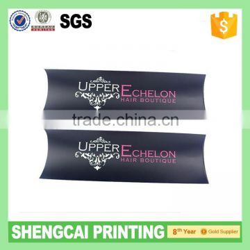 Pillow shape hair extension packaging box with OEM logo