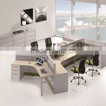 Y shape office workstation with partition