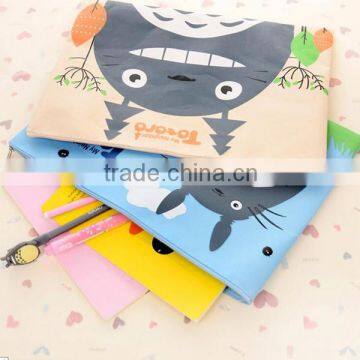 zipper cotton fabric pen pouch by handmade