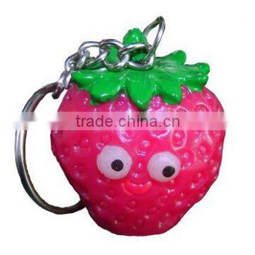 squeeze strawberry Eye Popping Keychain