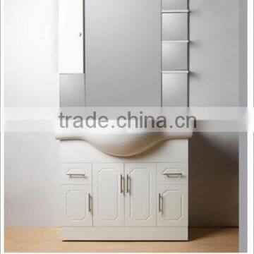 Modern mirror cabinet bathroom furniture (pvc,mdf) with large storage space