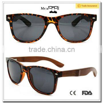 Bamboo Arm Unisex Wood Sunglasses Natural Hand Made Plastic Bamboo sunglasses
