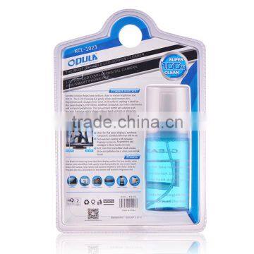 30*30cm Microfiber Cloth OPULA 2 in 1 Super 100% Clean Screen Cleaning Kit With MSDS for Mobile Phone, Computer
