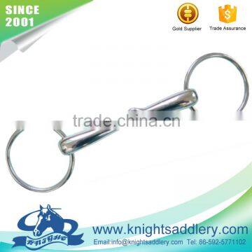 Stainless Steel Snaffle Horse Bit With Jointed Mouth