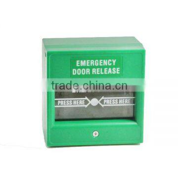 Green Color Double Pole 12VDC Alarm System conventional Fire Alarm Button