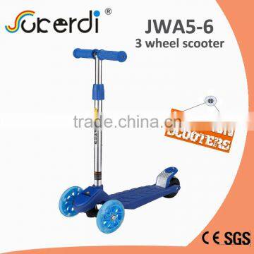 new model 120mm wheels kids 3 wheeled kick pedal wholesale micro scooter