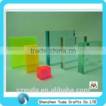 free standing tabletop printed custom made laser cut colorful square acrylic block for Christmas gift wholesale