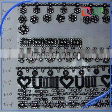 Wholesale Rhinestone Fringe Tassel Bag Free Sequin Embroidery Design Wedding Dress Rhinestone Appliques photo-3