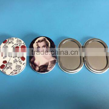 Wholesale travel elegant folding antique fancy compact mirror and makeup mirror