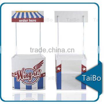 best rate hot sale PVC plastic portable promotion counter display table