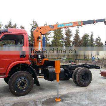 mini telescopic crane on truck, SQ3.2S3, truck mounted crane with hydraulic boom