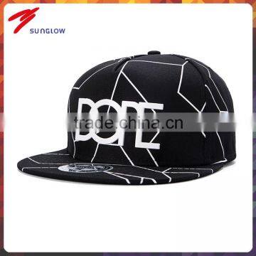 2015 New Design 3D embroidery black custom snapback