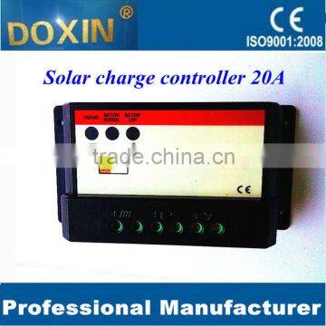 PMW LED solar charge controller 20A 12V/24V auto