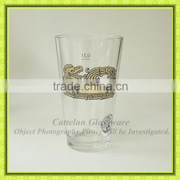 Elegant and cheap beer glass tumbler,water glass cup for brand promotion,stocked.