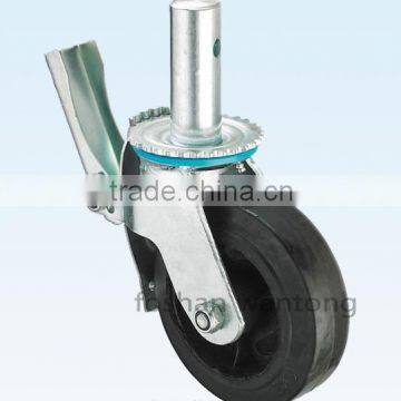 Heavy Duty Cast Iron 150mm Scaffolding Industrial Rubber Caster Wheel