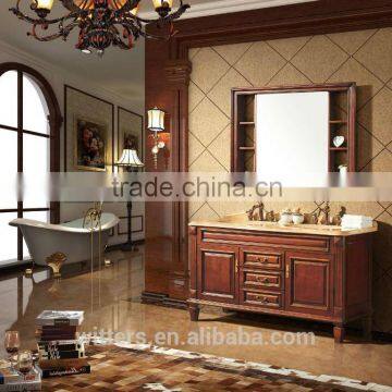 Luxury Royal Living Room Furniture Classic Solid Wood Bathroom Vanity Kit With Basin Sink and Faucet WTS802 photo-6