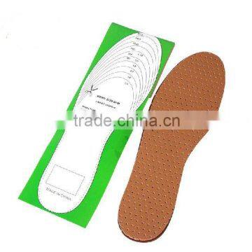 Comfortable shoe design massaging gel natural rubber leather insole