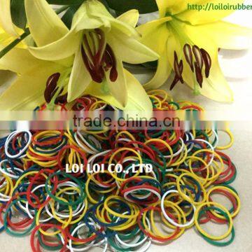 Newest hot selling bulk rubber bands multi colorful loom bands