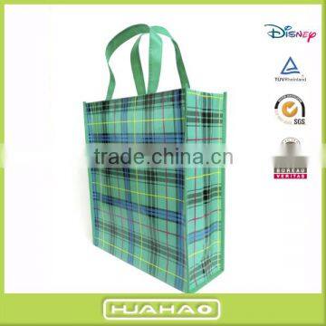 glossy opp film laminated shopping non woven tote bag