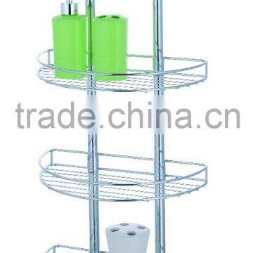 Arch type half circle 4 tier metal steel tube storage rack chrome
