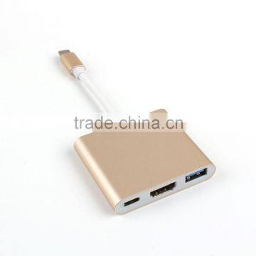 3 In 1 USB Type C To HDMI Adapter USB-C Hub for New Mackbook