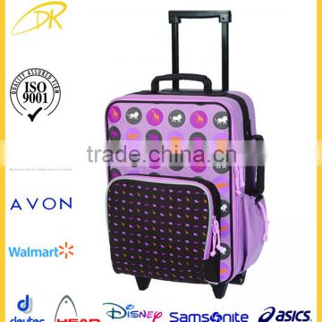 Fashion cute travel luggage bags for kids, school trolley bag for kids