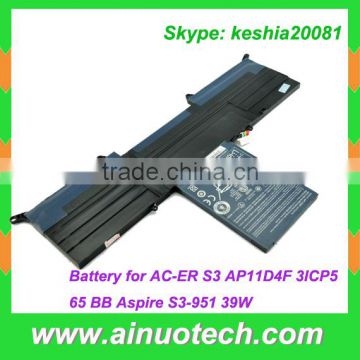 original Laptop Battery for ACER S3 AP11D4F 3ICP5 Bettery for As-pire S3-951 39W