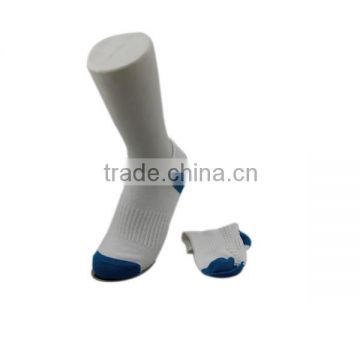 Haining GS custom logo light blue toe and heel anti-slip non slip white soft cotton women grip trampoline socks