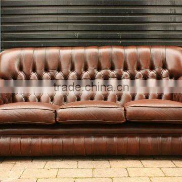 Antique Cigar Brown 3 Seater Sofa