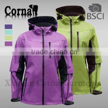 Newest Develop Lady 100% Polyester 2.5 Layer 3*3 Ripstop Waterproof Jacket photo-6